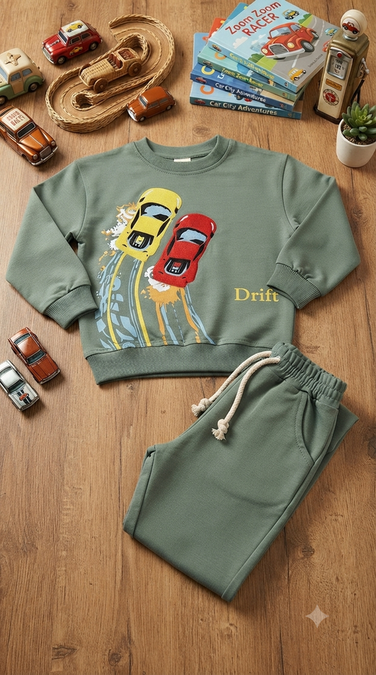 Cotton set drift green
