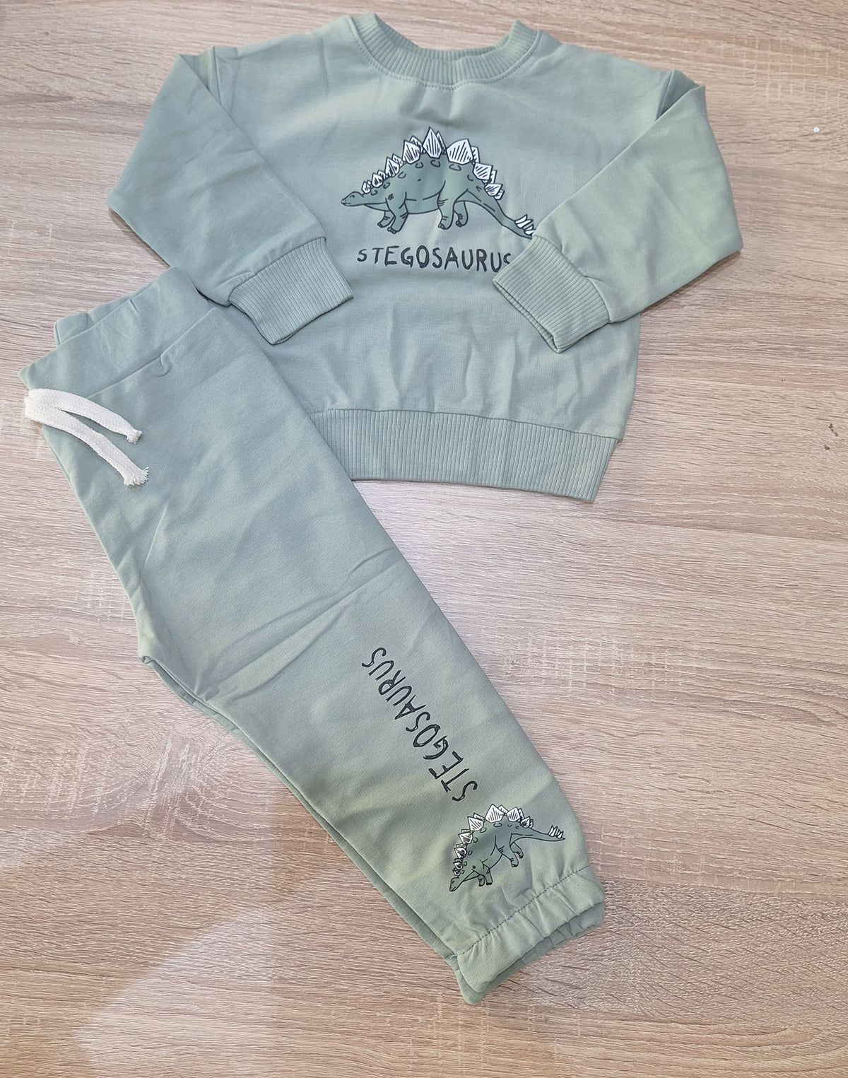 Cotton set green stegosaurus _liliboom