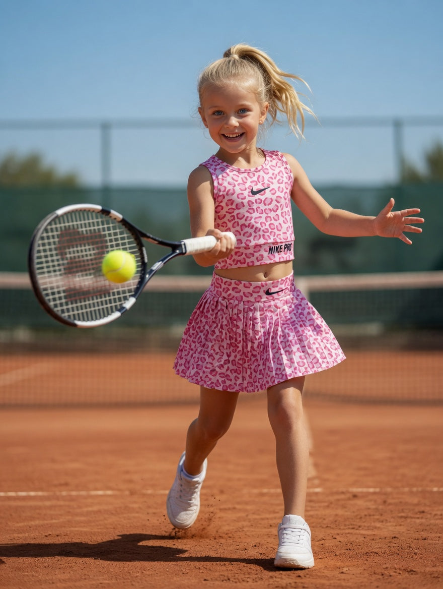 Tennis set tiger Pink