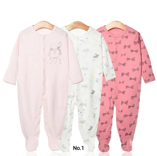 Rabbit  3 pieces- cotton overalls