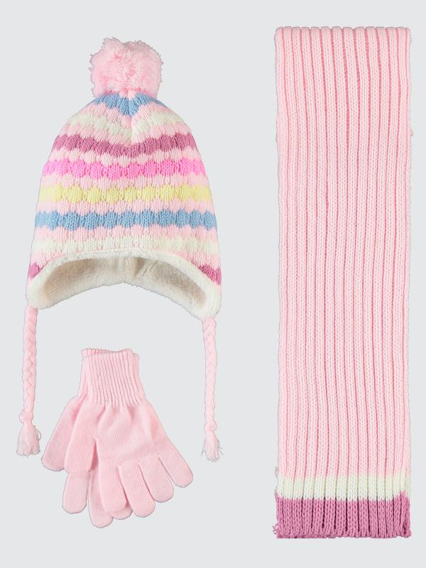 Rose (2-5 years) - Scarf,beanie & gloves