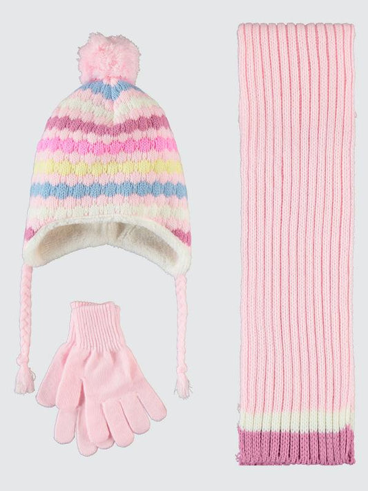 Rose (2-5 years) - Scarf,beanie & gloves