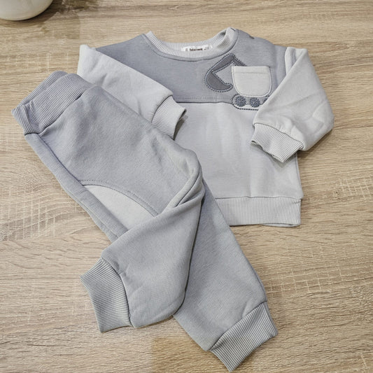 Truck grey  fleece set