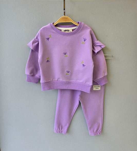 Flowers Purple - cotton top & pant