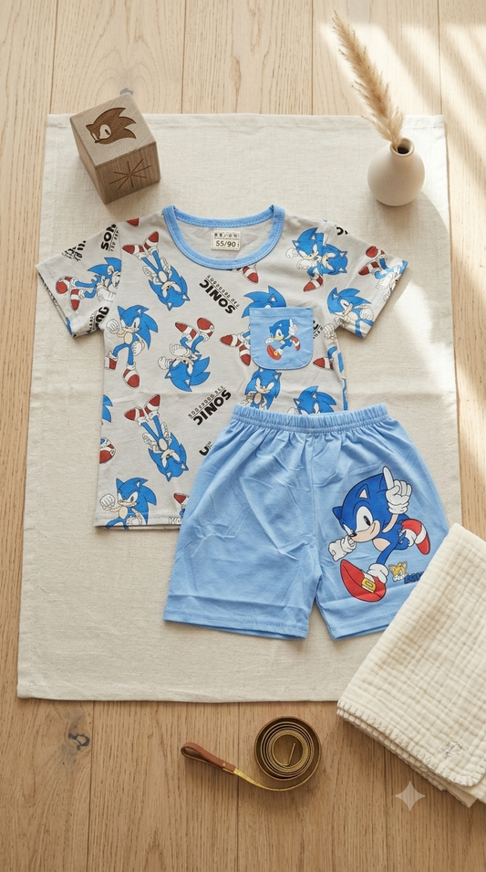 Sonic pyj blue cotton