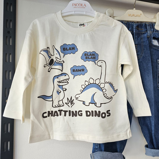 Chatting dinos cotton t_shirt