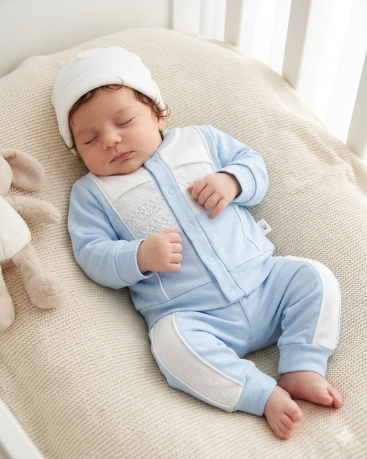 Classy Blue cotton set - LEOKING