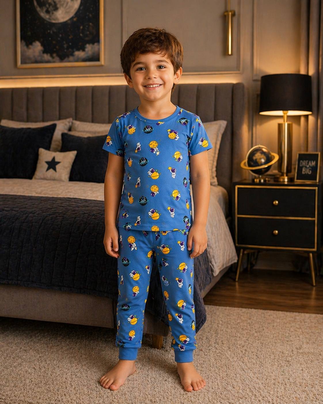 Pyjama cotton blue Astronaut _liliboom