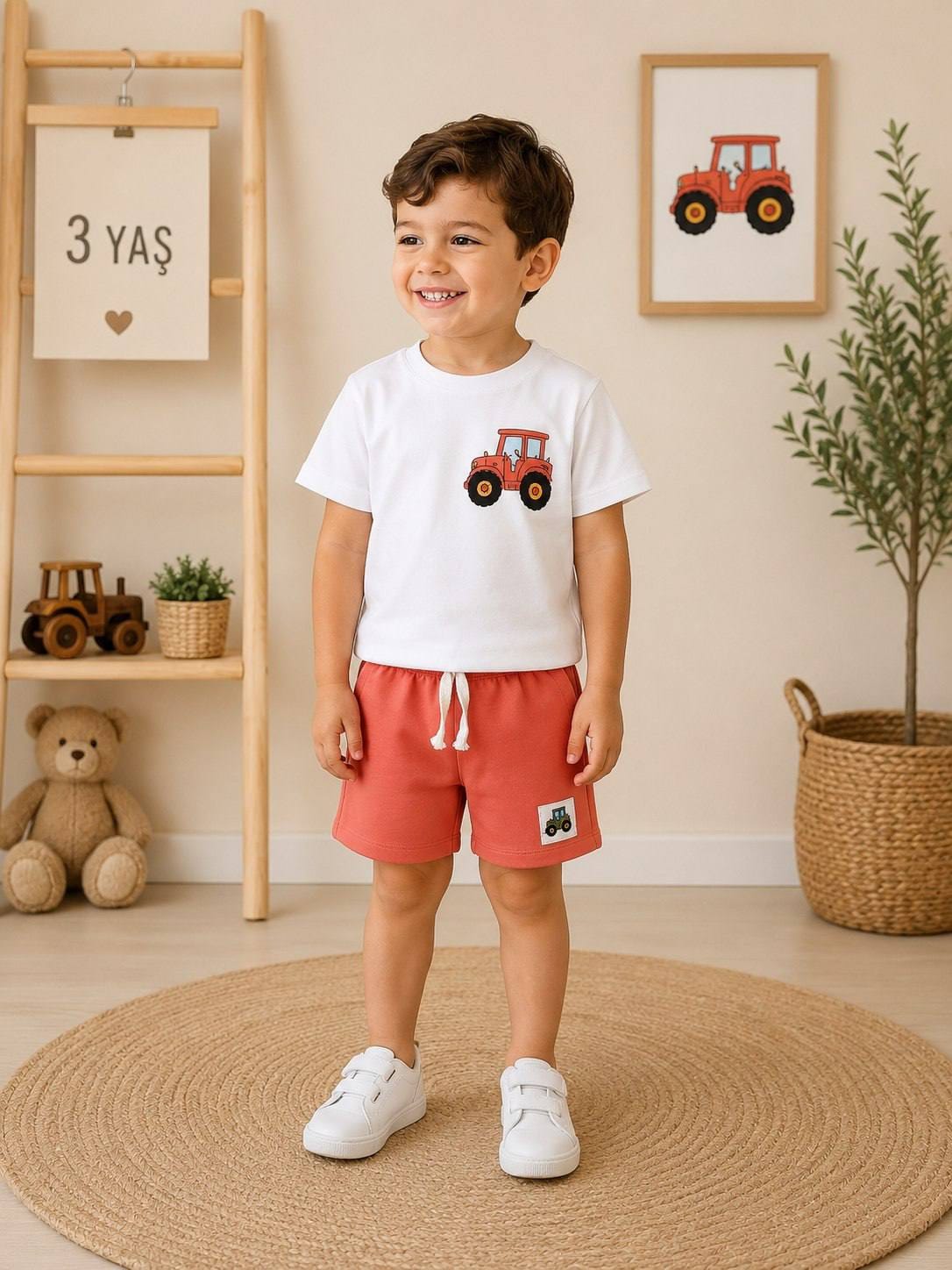 Truck orange cotton set