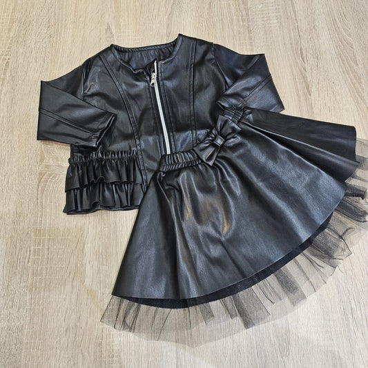 Jacket & skirt- leather set