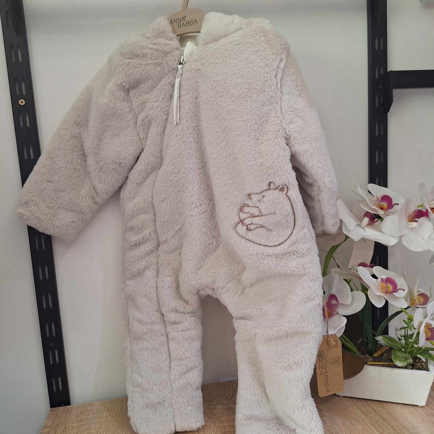 Overall mouse welsoft grey&beige