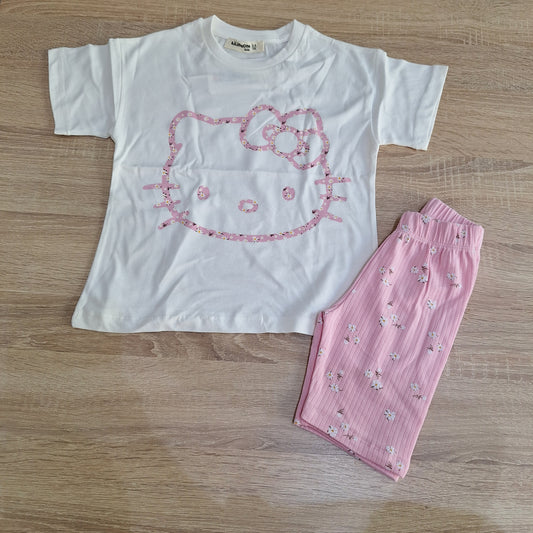 Hello kity flowers pink set _liliboom