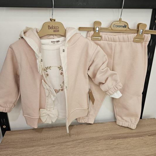 Pink flowers _set fleece