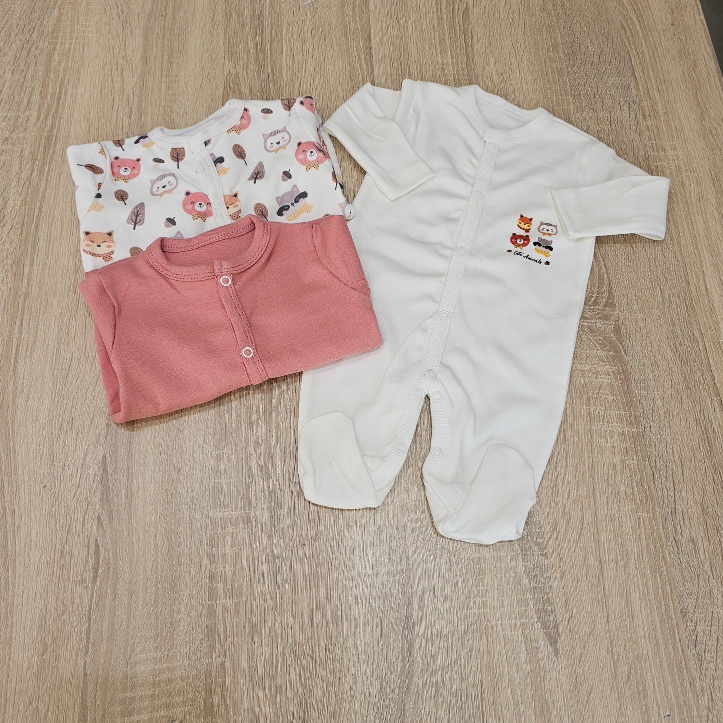 Cute - pack of 3 cotton overalls