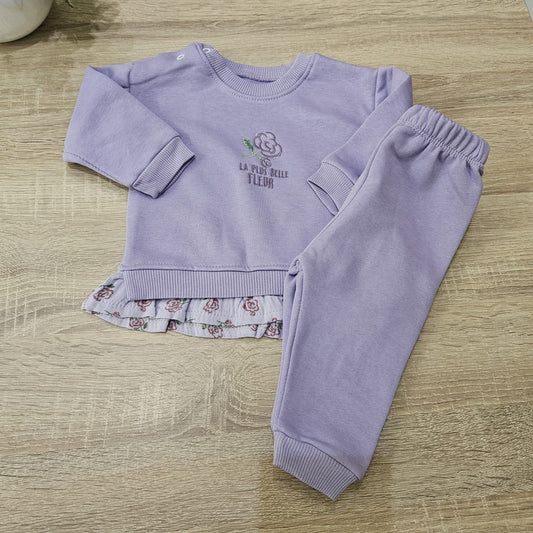La plus belle mauve lilla fleece set