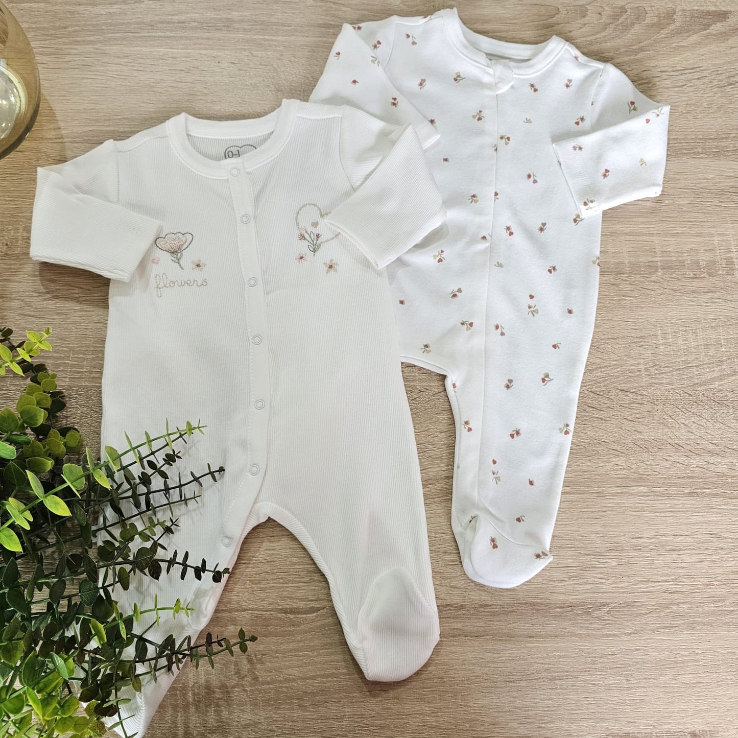 Pack of 2 cotton overalls- Caramell