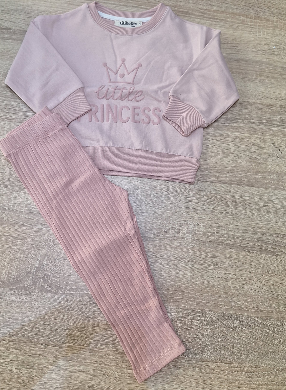 Cotton set llittle princess begie rose _liliboom