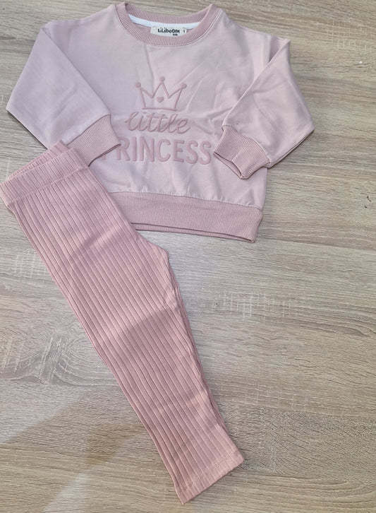 Cotton set llittle princess begie rose _liliboom