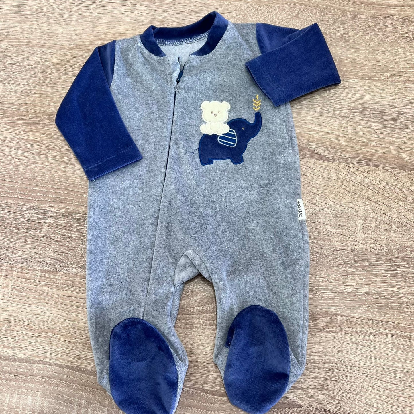 Blue elephant  - overall velvet