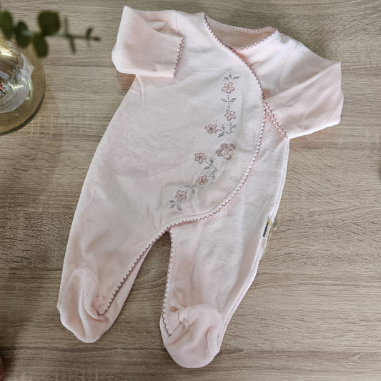 Flowery overall- velvet overall
