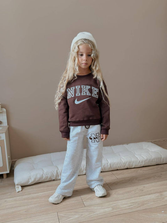 Nike brown cotton set-wikiboom