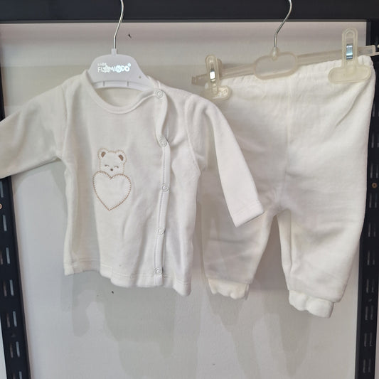 Heart teddy set velour