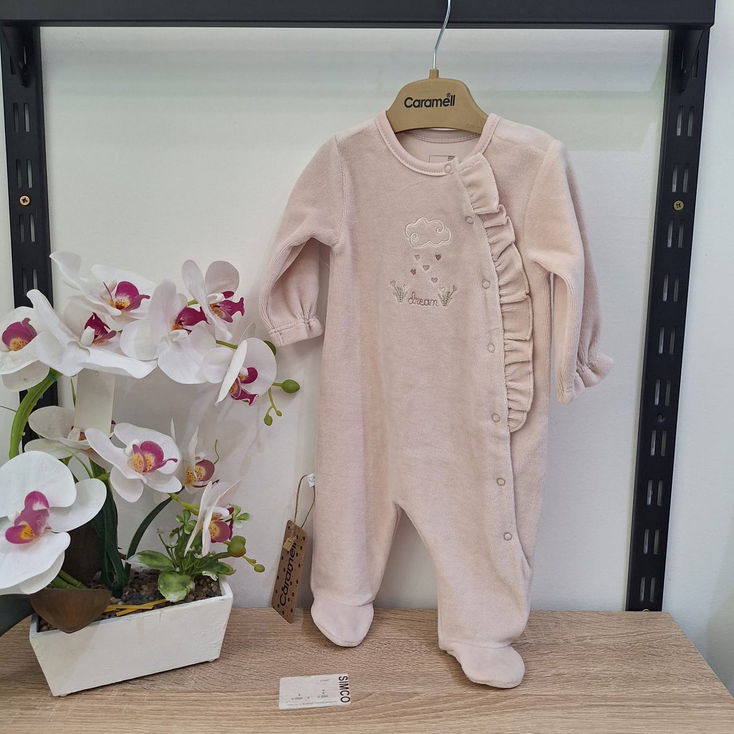 Caramell - velvet overall pink