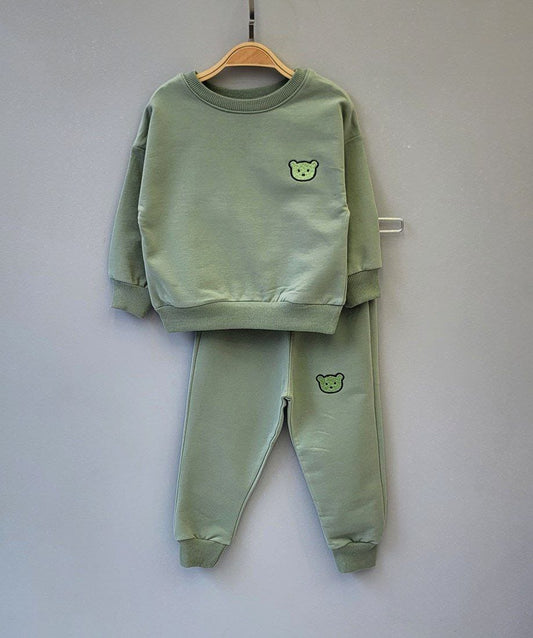 Bear green- cotton top & pant