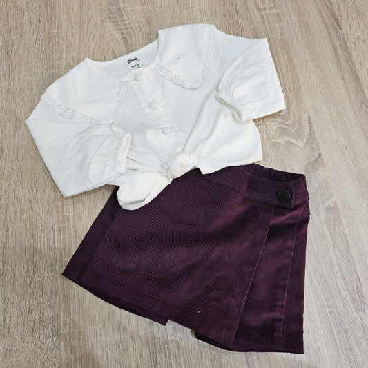Classic burgundy & white set