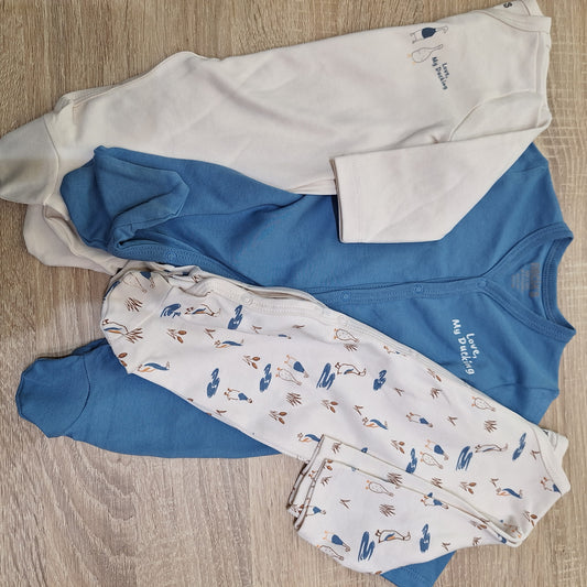 Duck - pack of 3 cotton overalls