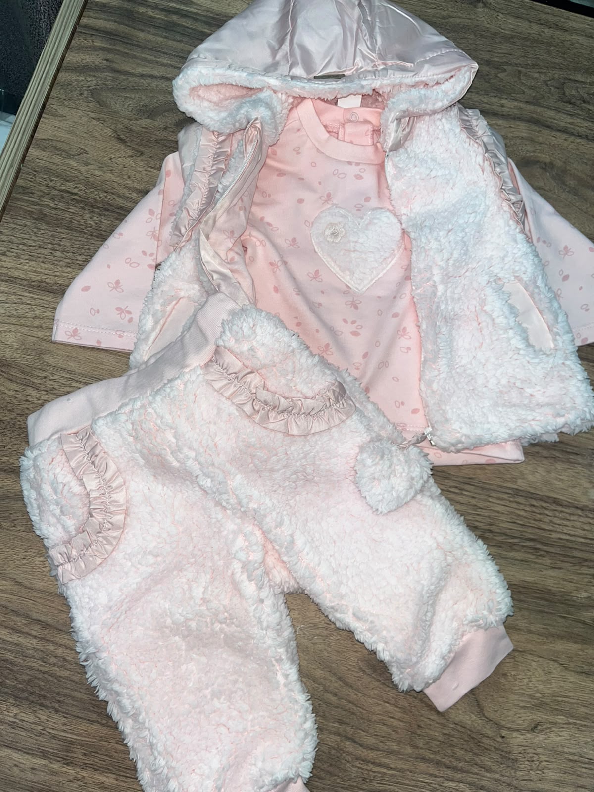 Heart wool set _Caramell