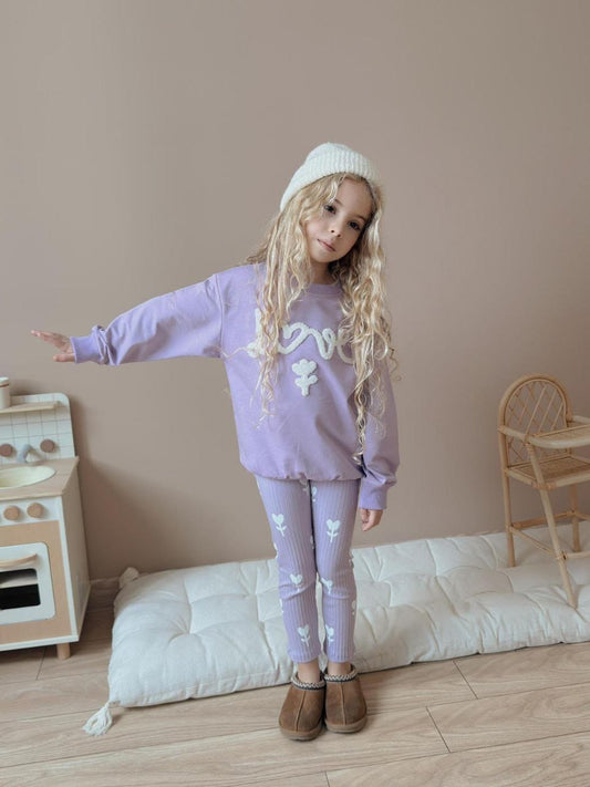 Set cotton love purpel