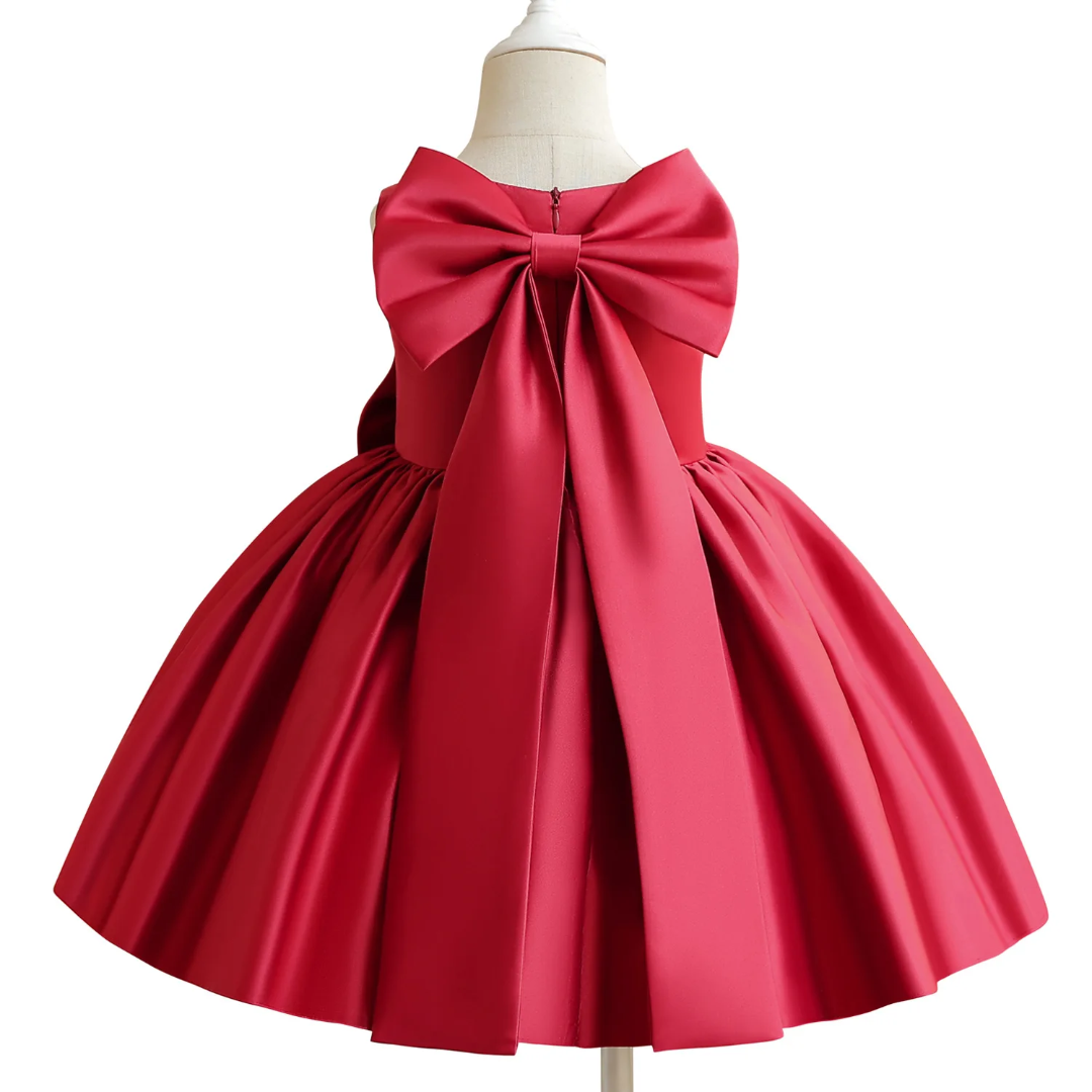 Bow Dress - Bordeaux