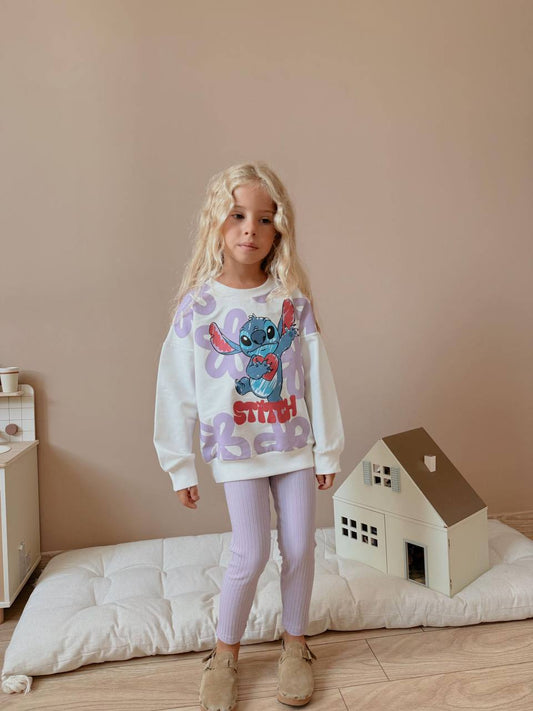 Stitch purple - cotton set