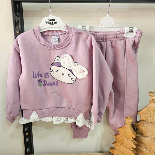 Life is sweet purple - fleece set