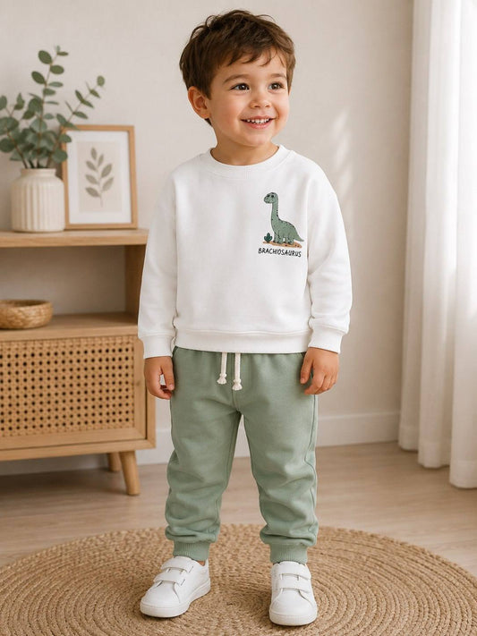 Cotton set green brachiosaurus _liliboom