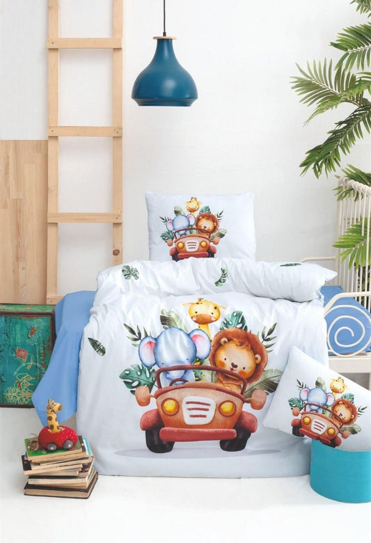 Animals in the car  duvet set