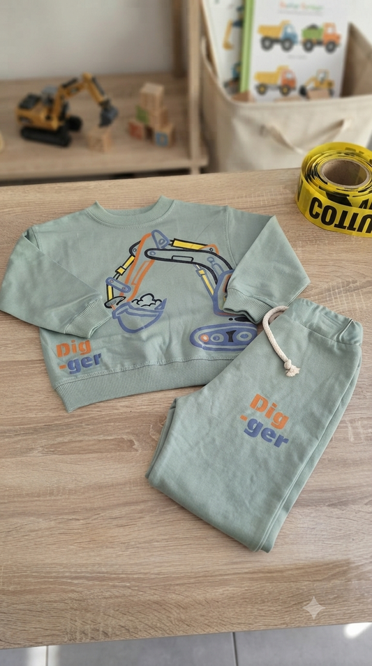 Cotton set green dig ger