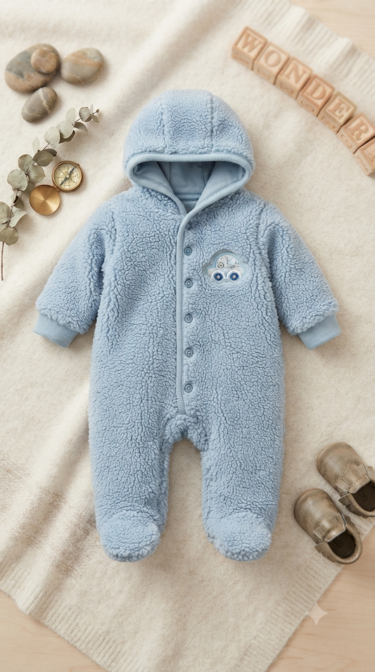 Blue car wool _ Caramell