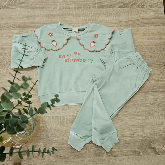 Sweet strawberry Green - Cotton