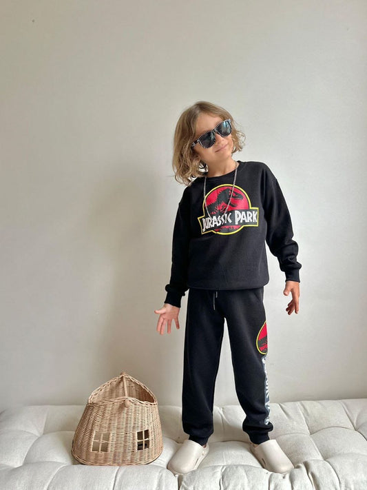 Jurassic park black- Fleece set