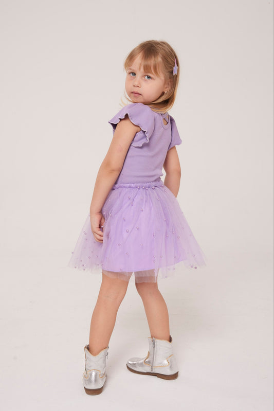 Loulou purple set - top & skirt