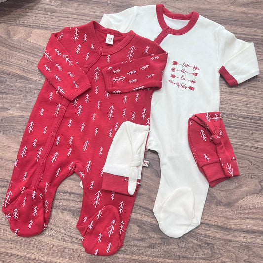 Take me to my baby - 2 pack of overalls & 2 hats
