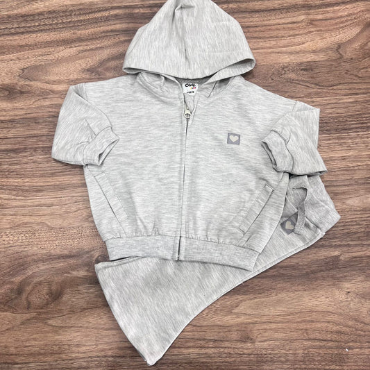 Grey heart set / cotton