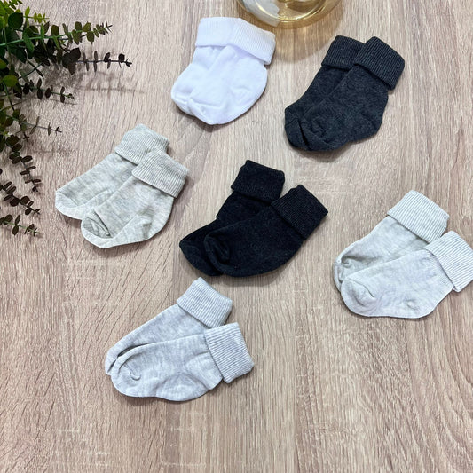 Defne grey 0-6 months - pack off 6 pairs