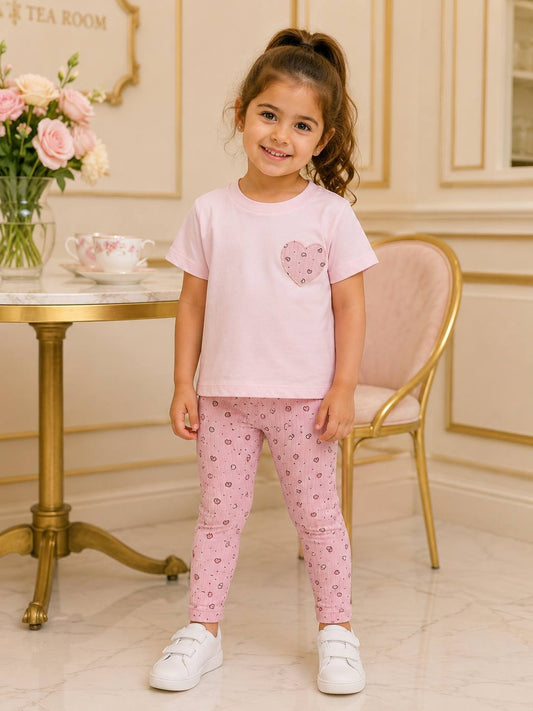 Heart light pink set-liliboom
