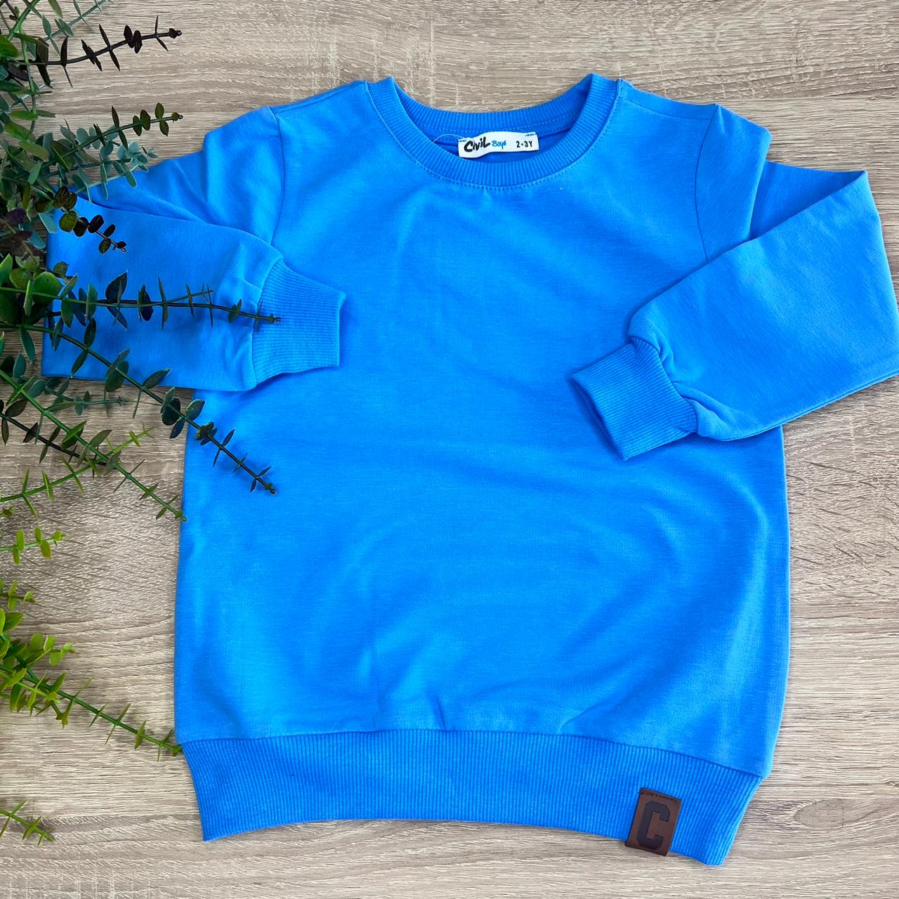 Civil-boys cotton hoodie blue&black