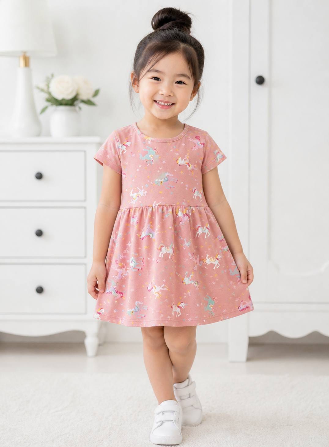 Cotton dress unicorn