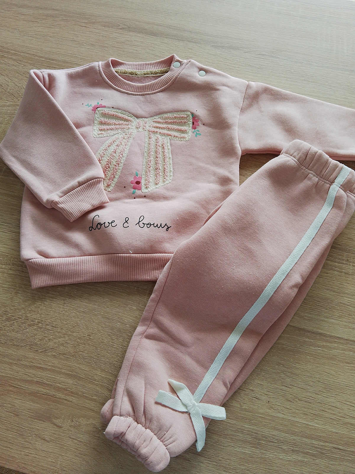 Bow pink -  FLEECE SET