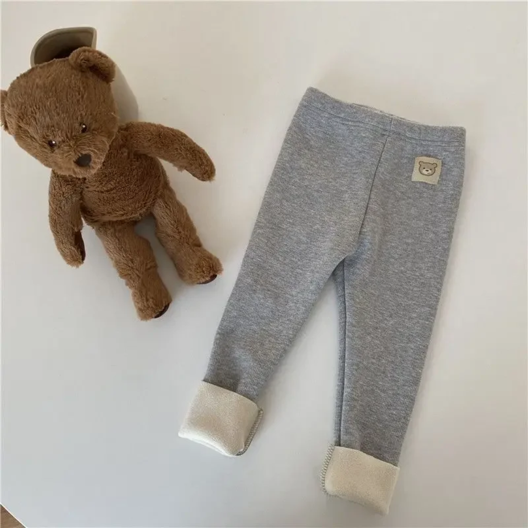 Ribbed Legging Grey- fleece inside